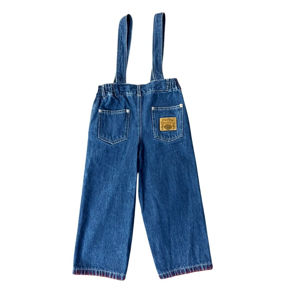 Vintage Harley-Davidson Toddler Overalls 2T Denim Jeans Boys 100% Cotton Used - Picture 12 of 15